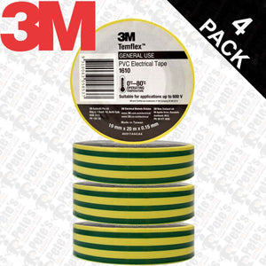 3M Elec Tape 1610 Temflex 19mmx20mtr (4 or 10 packs)