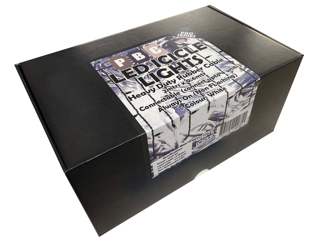 Pro Grade LED Icicle Lights Rubberized 2mtrs x 0.6mtr