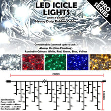 Load image into Gallery viewer, Pro Grade LED Icicle Lights Rubberized 2mtrs x 0.6mtr

