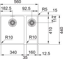 Load image into Gallery viewer, Franke Under-mount 1-1/2 Bowl Sink Sirius SID160CB
