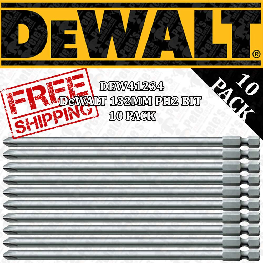 DeWalt PH2 X 152MM PHILLIPS  SCREWDRIVER BIT DEW41234 10pcs set