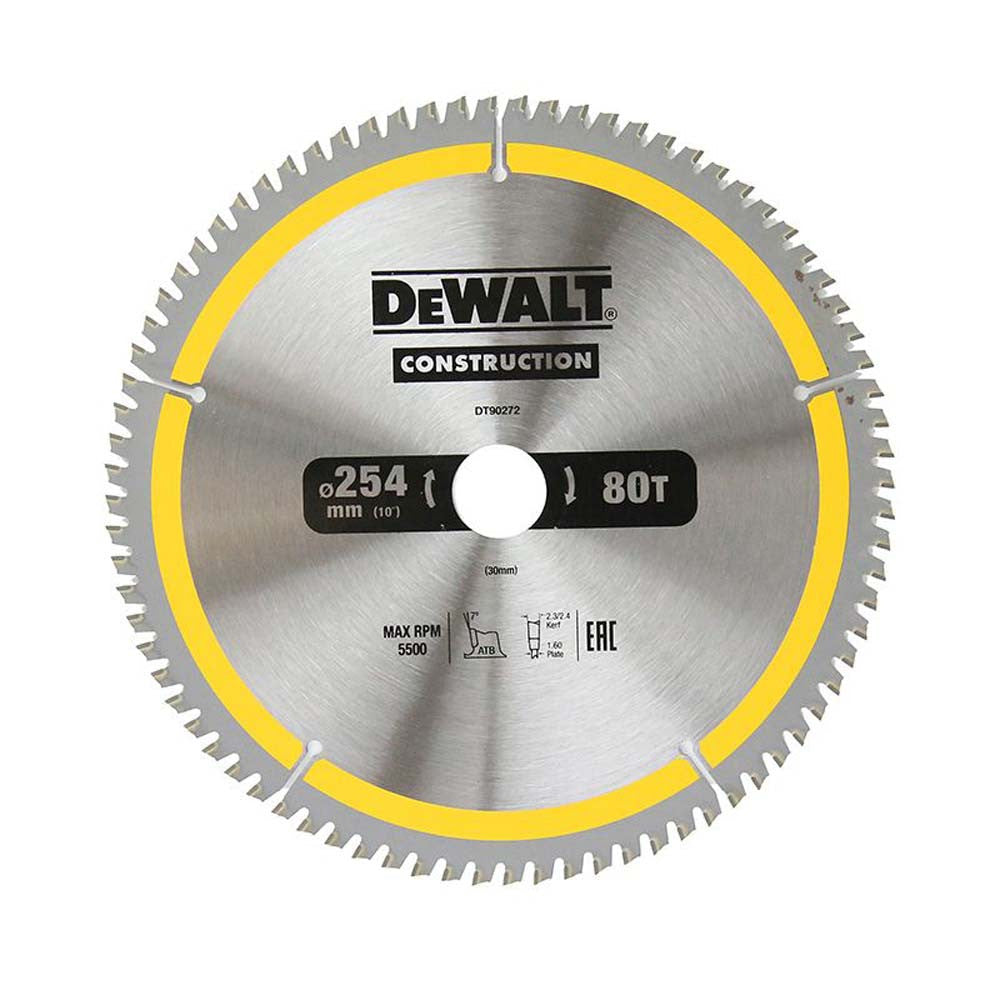 DEWALT Construction Circular Saw Blade 254mm x 80T (16/25/25.4/30mm)